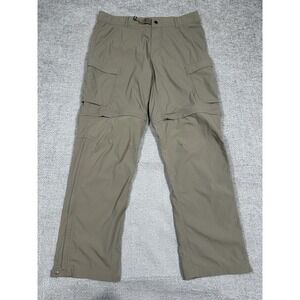 REI Co-op Sahara Convertible Pants Mens 34x30 Khaki Cargo Relaxed Fit Stretch